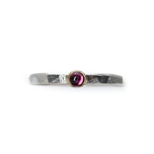 Fair Trade Grape Garnet Sterling Silver 14k Stacking Ring