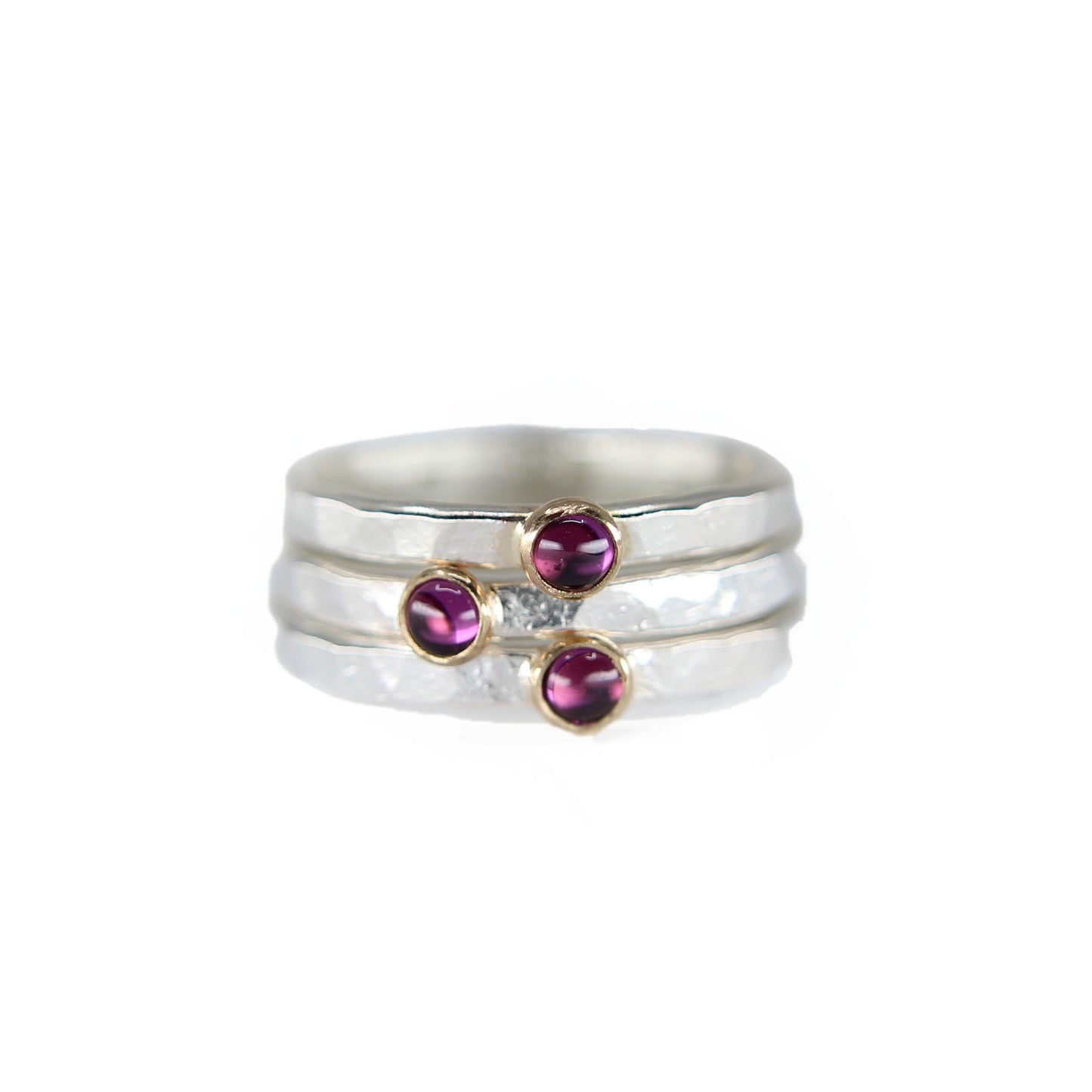 Fair Trade Grape Garnet Sterling Silver 14k Stacking Ring