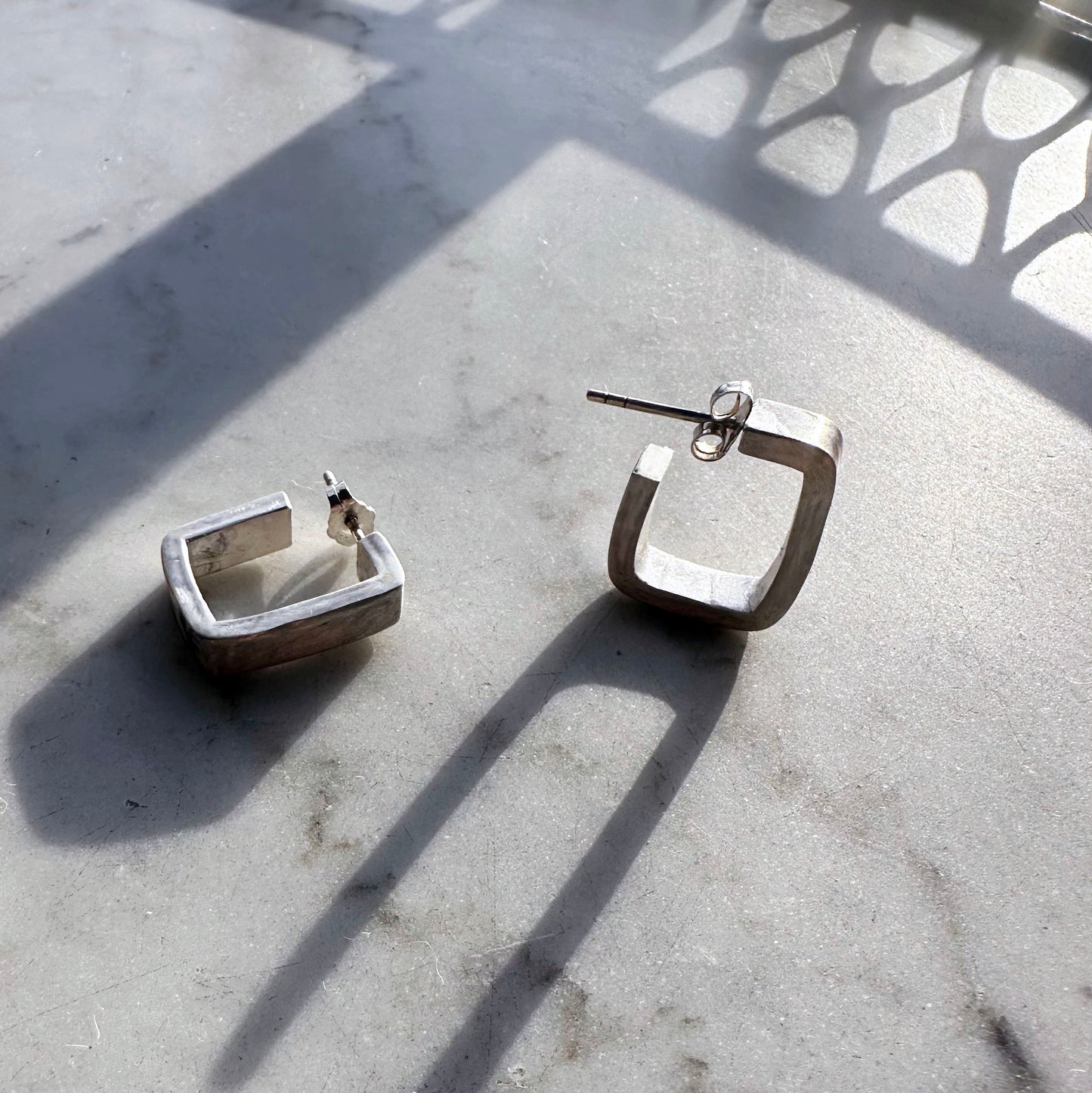 Not-So-Square Minimalist Hoop Earrings