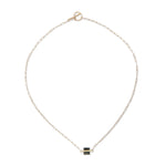 Pyrite Cube Necklace in Solid 14k Gold 1