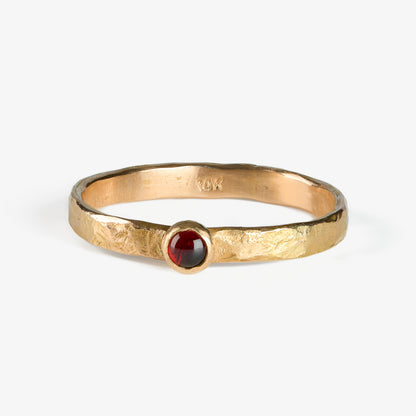 Fair Trade Anthill Garnet 14k Stacking Ring