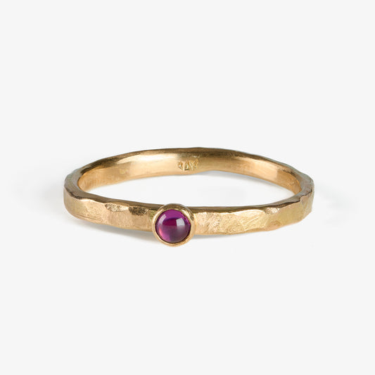 Fair Trade Grape Garnet 14k Stacking Ring
