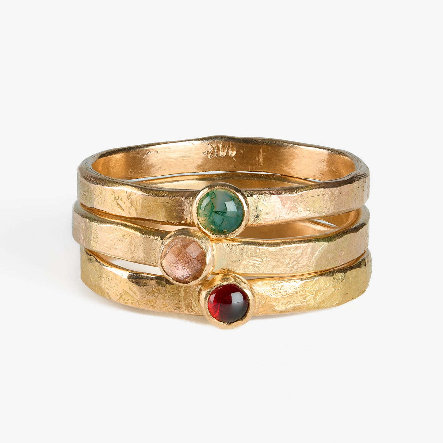 Fair Trade Anthill Garnet 14k Stacking Ring