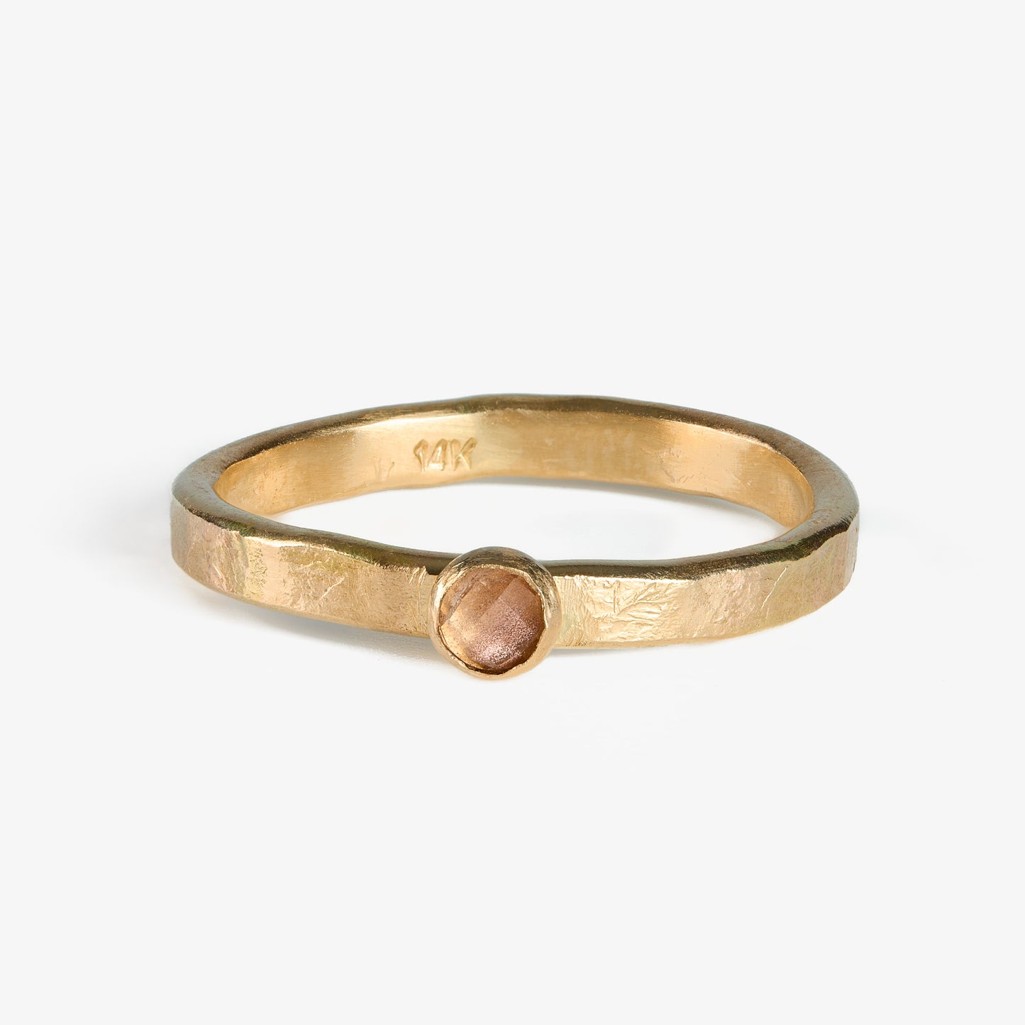 Fair Trade Oregon Sunstone 14k Stacking Ring