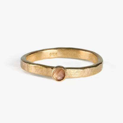Fair Trade Oregon Sunstone 14k Stacking Ring