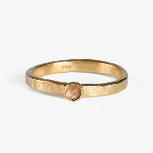 Fair Trade Oregon Sunstone 14k Stacking Ring