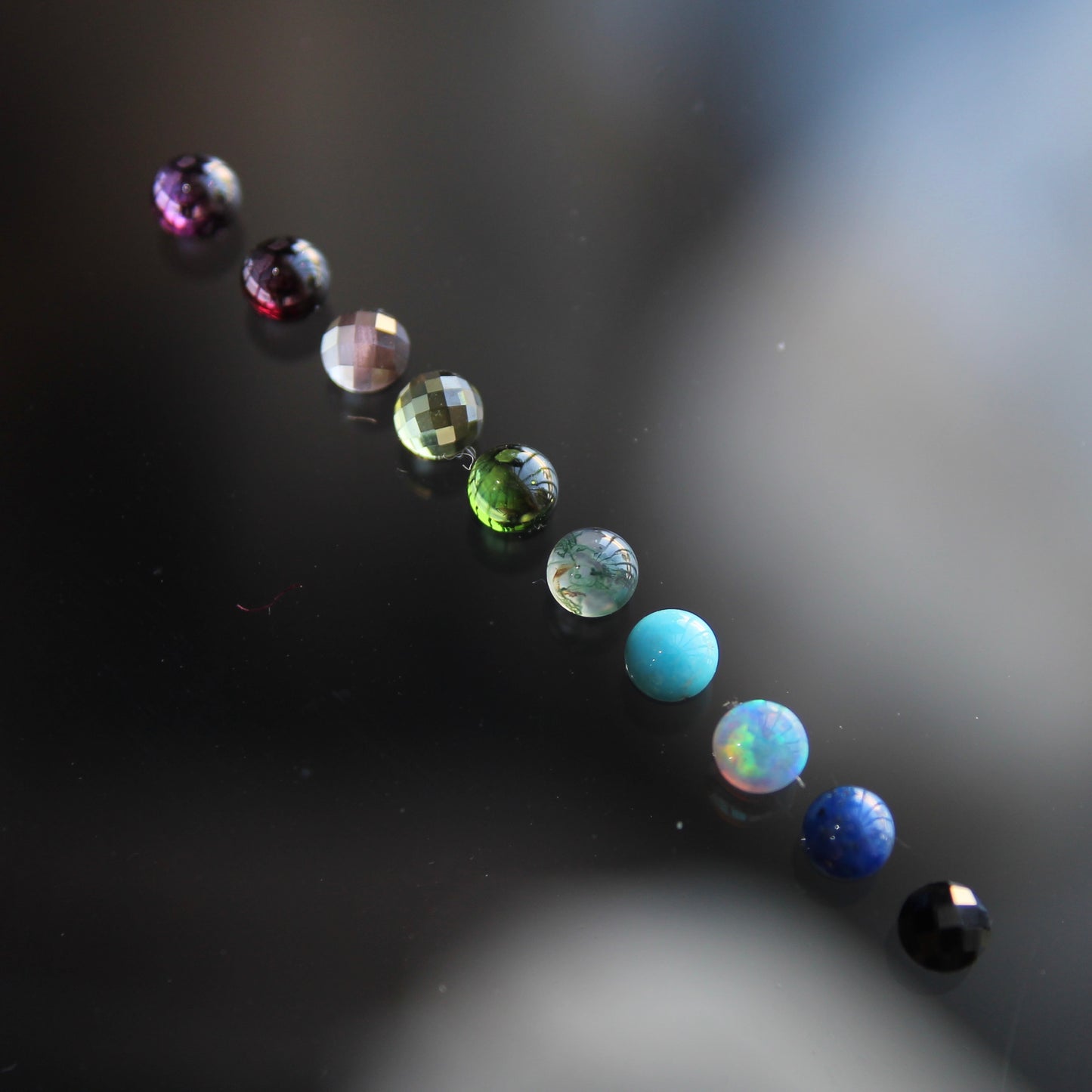 Bottom set Huggie Earring in Recycled Sterling Silver and 14k