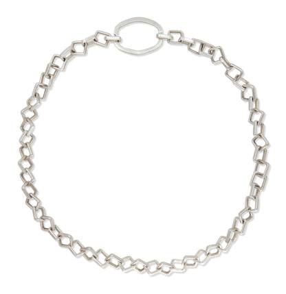 Not-So-Square Handmade Recycled Sterling Silver Chain Necklace