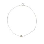 Pyrite Natural Cube Necklace in Sterling Silver 1