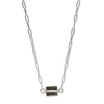 Pyrite Natural Cube Necklace in Sterling Silver 5