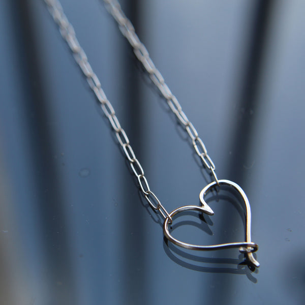 Heart Shaped Necklace in Recycled Sterling Silver