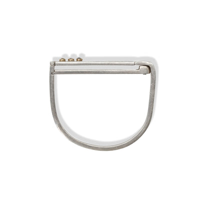 Ugly Untraceable Tri-Colored Diamond Double Bar Tension Cuff