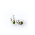 Front set Huggie Earring in Recycled Sterling Silver and 14k 1