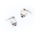 Bottom set Huggie Earring in Recycled Sterling Silver and 14k 2