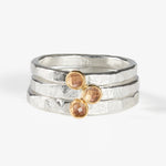 Oregon Sunstone Sterling Silver 14k Stacking Ring 2